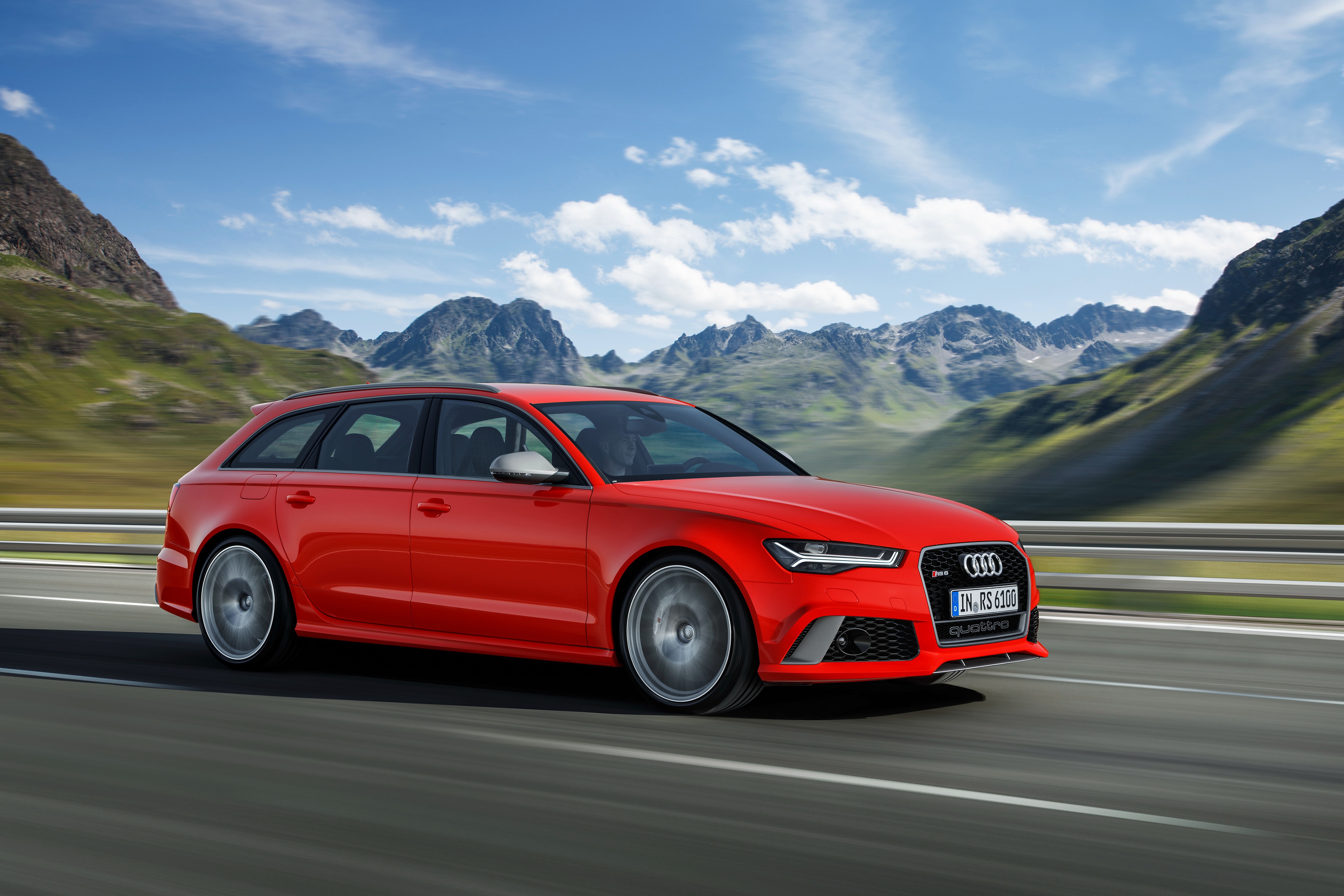 红色奥迪rs6 avant,汽车-回车桌面